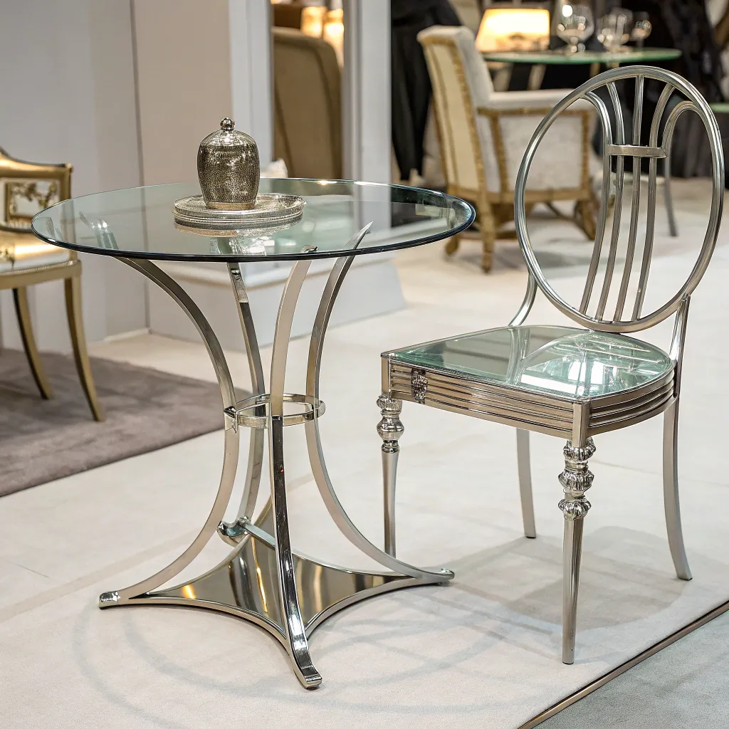Metal and Glass Furniture Design
